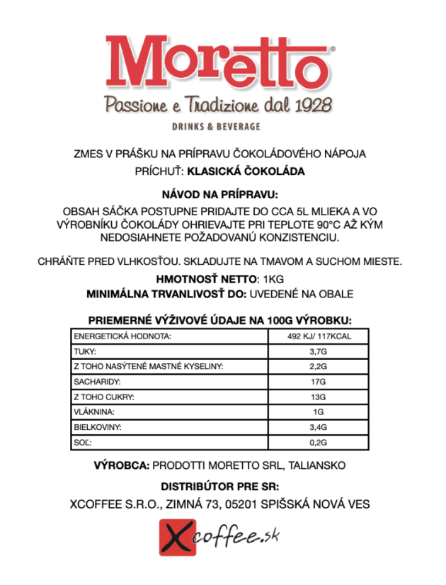 Chocolate Moretto Classic 1kg