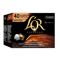 L'OR Espresso Colombia Nespresso capsules 40 pcs L'OR Espresso Colombia Nespresso capsules 40 pcs