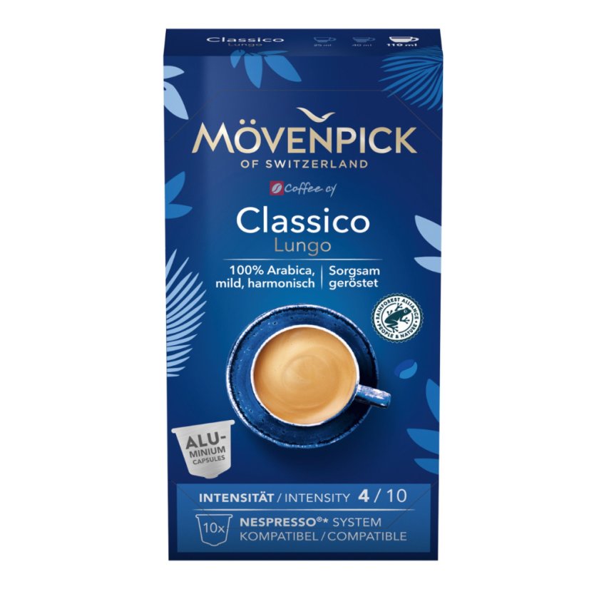 Movenpick Classico Lungo Nespresso capsules 10 pcs