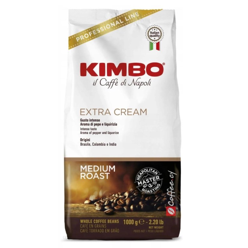 Kimbo Extra Cream coffee beans 1kg