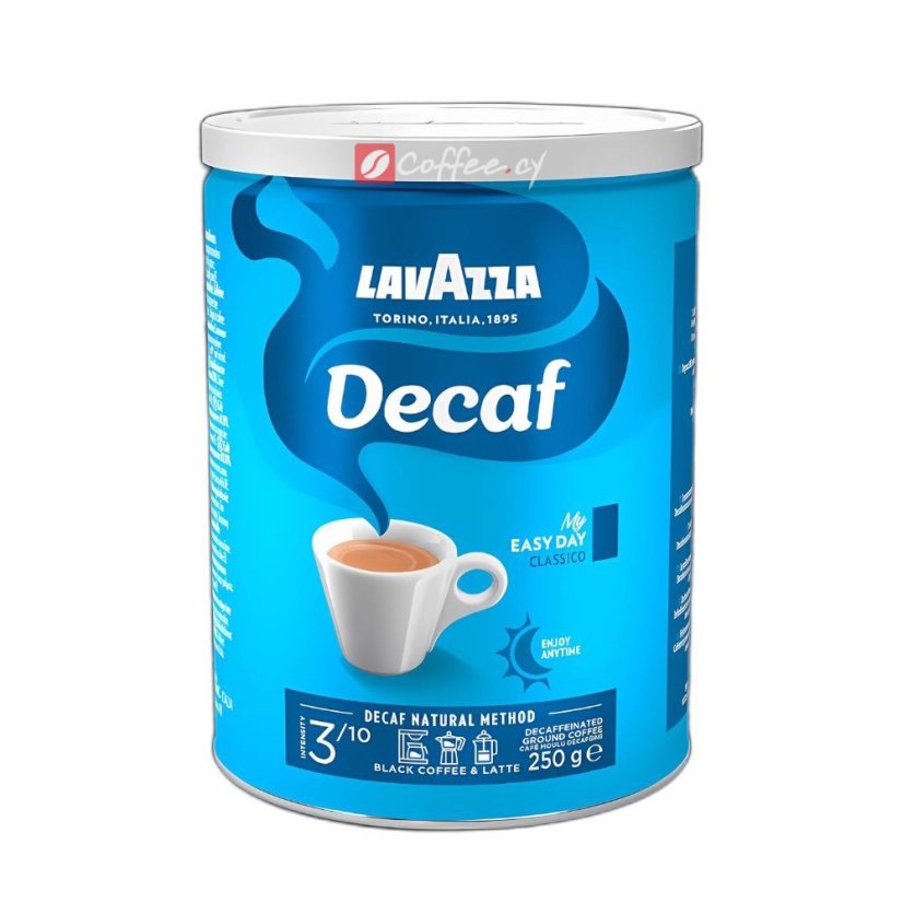 Lavazza Dek decaffeinated ground coffee TIN 250g